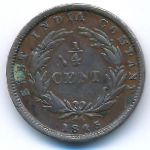 Стрейтс-Сетлментс, 1/4 цента (1845 г.)