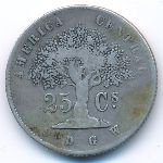 Коста-Рика, 25 сентаво (1875 г.)