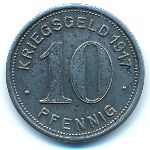 Эльберфельд., 10 пфеннигов (1917 г.)