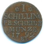 Пруссия, 1 шиллинг (1792 г.)
