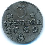 Пруссия, 3 пфеннига (1799 г.)