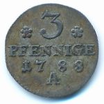 Пруссия, 3 пфеннига (1788 г.)