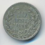 Netherlands, 10 cents, 1849