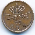 Дания, 1/5 ригсбанкскиллинга (1842 г.)
