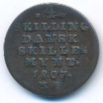 Denmark, 4 skilling, 1807