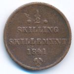 Norway, 1/2 skilling, 1841