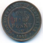 Австралия, 1/2 пенни (1917 г.)
