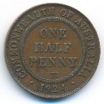 Австралия, 1/2 пенни (1924 г.)