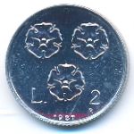 Сан-Марино, 2 лиры (1987 г.)