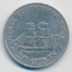 Датская Западная Индия, 20 центов (1862 г.)