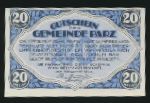 Нотгельды Австрии, 20 геллеров (1920 г.)