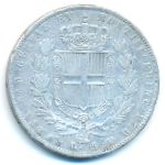 Сардиния, 5 лир (1843 г.)