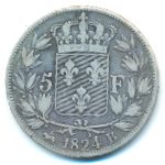 Франция, 5 франков (1824 г.)