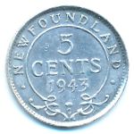 Ньюфаундленд, 5 центов (1943 г.)