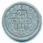 Нидерланды, 25 центов (1915 г.)