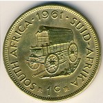 South Africa, 1 cent, 1961–1964
